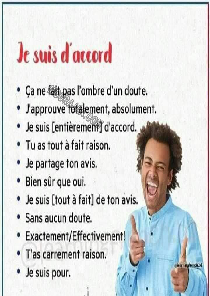 exprimer je suis d accord