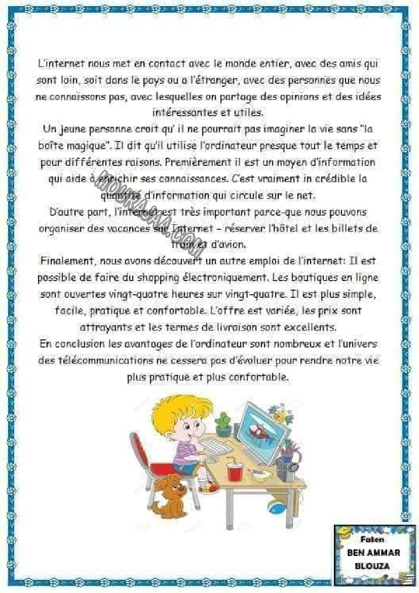 les avantages d ordinateur et internet