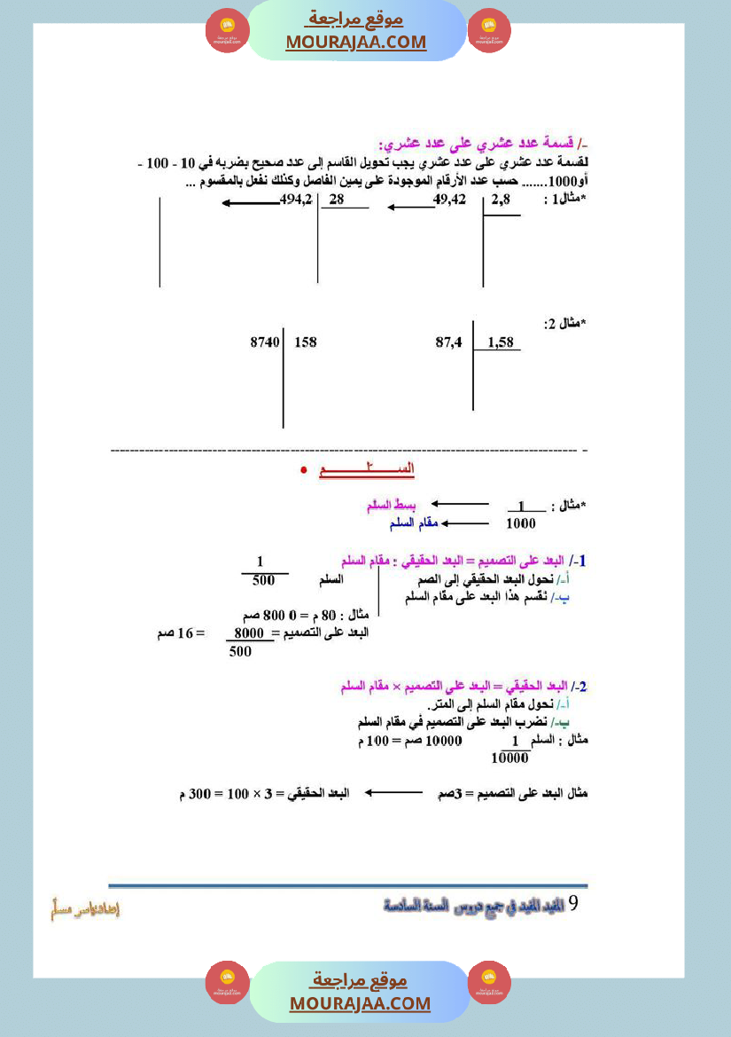 المفيد في جميع الدروس سنة السادسة