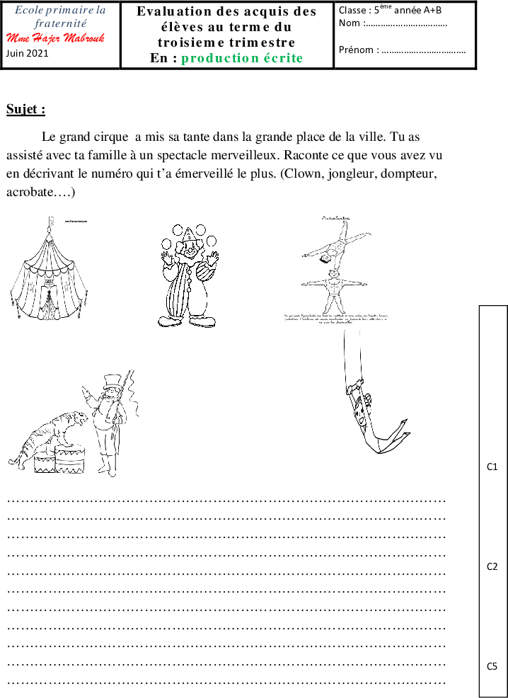 evaluation production 3eme trismetre1