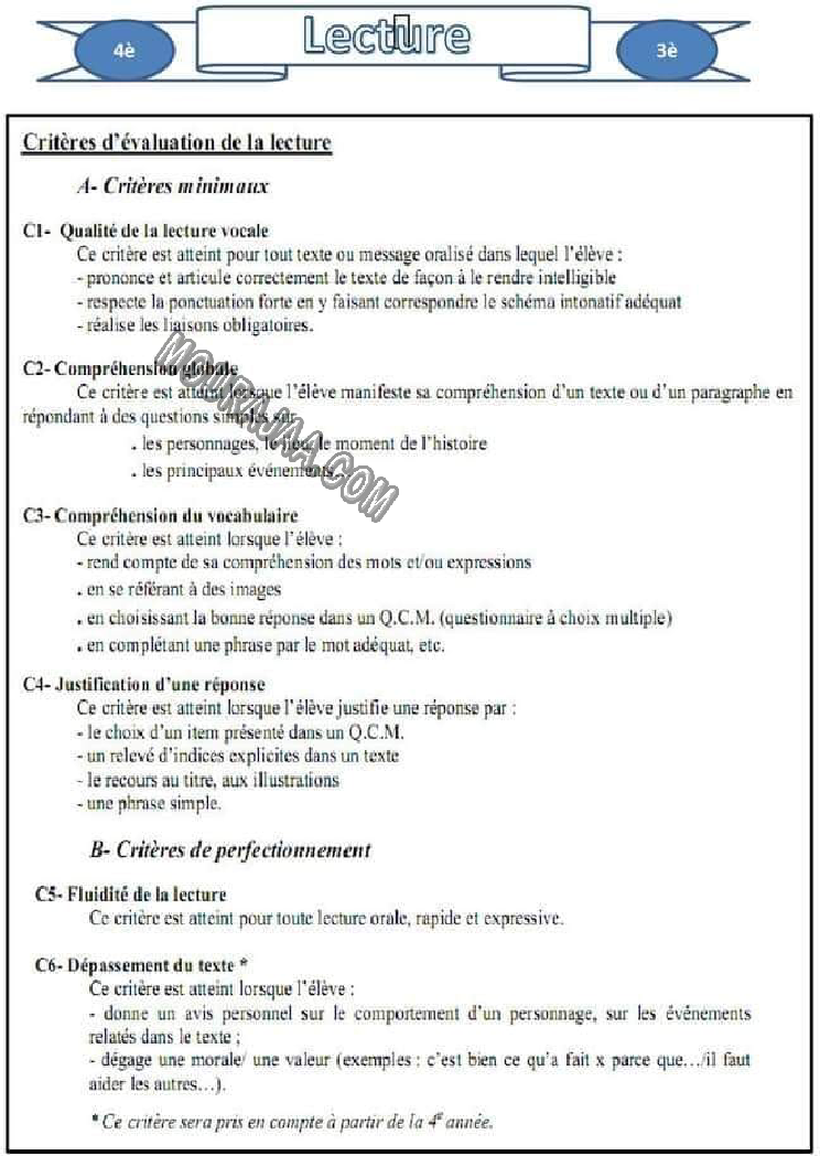 كل المعايير و نصوصها و مؤشراتها