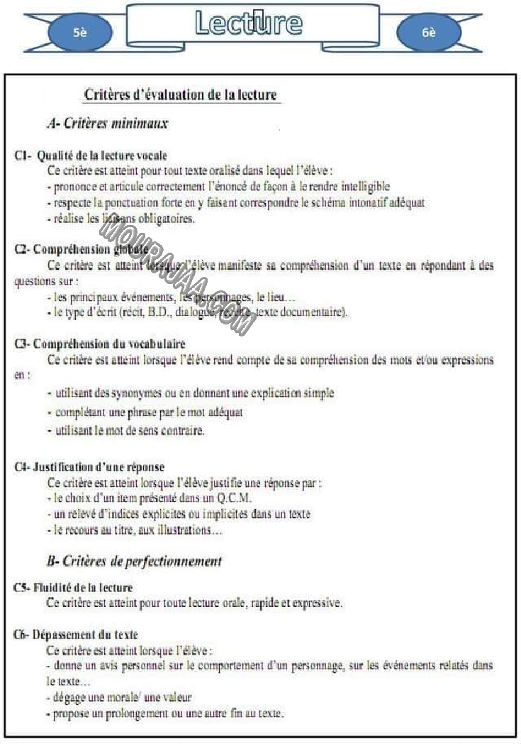 كل المعايير و نصوصها و مؤشراتها