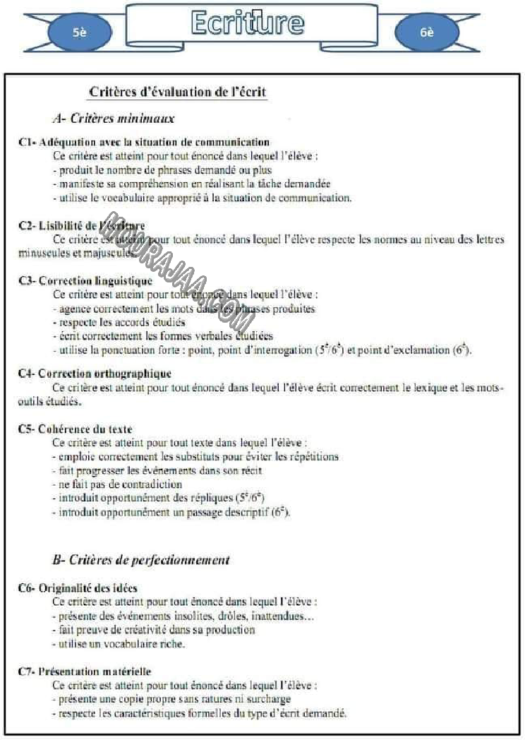 كل المعايير و نصوصها و مؤشراتها