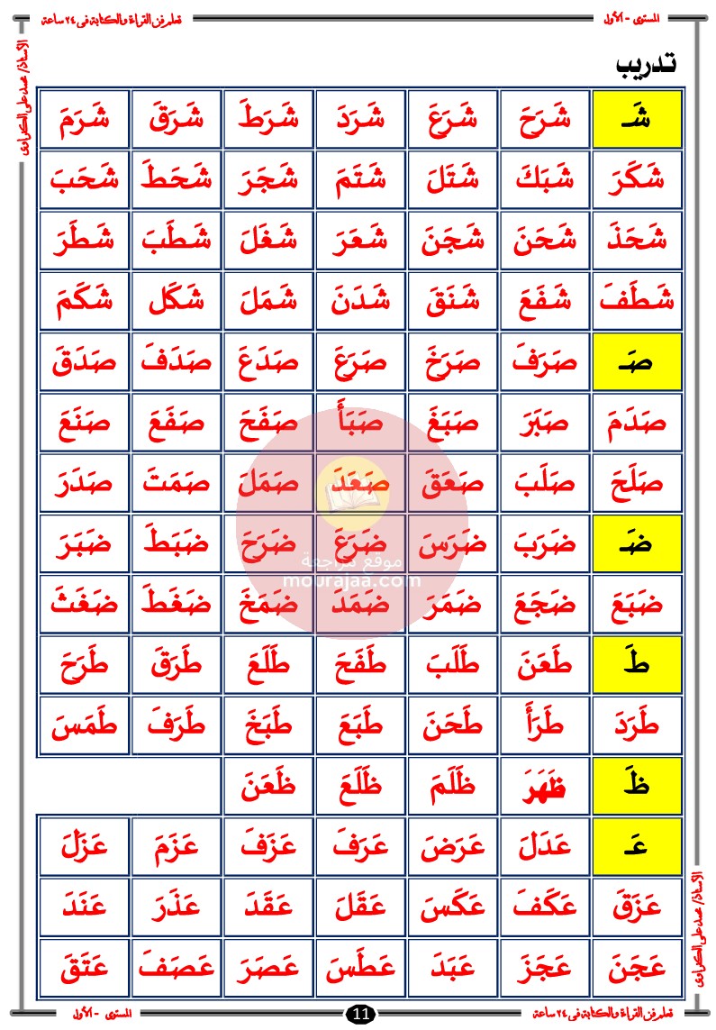 تعلم فن القراءة و الكتابة سنة تحضري و سنة أولى
