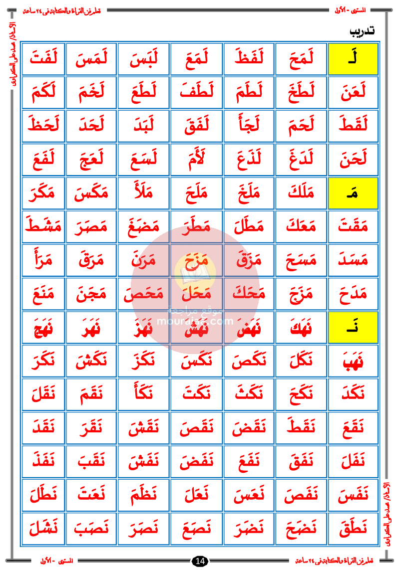 تعلم فن القراءة و الكتابة سنة تحضري و سنة أولى