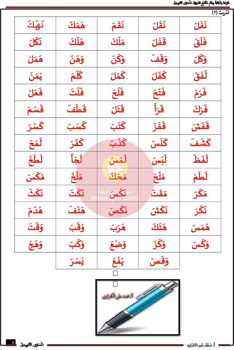 تعلم فن القراءة و الكتابة سنة تحضري و سنة أولى