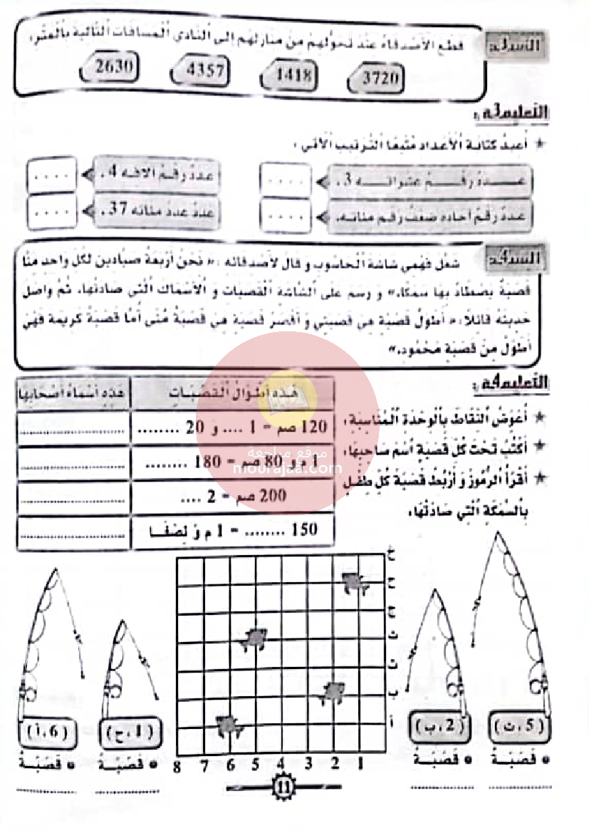 المنار في الرياضيات سنة ثالثة