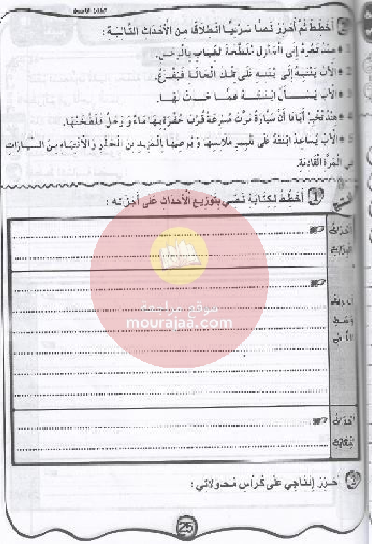 مشروعي في الانتاج- الكتابي سنة 5