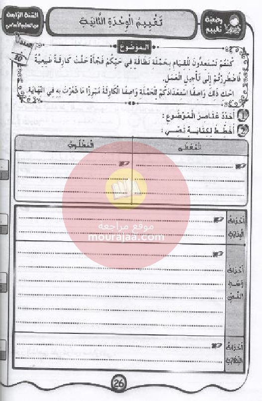 مشروعي في الانتاج- الكتابي سنة 5