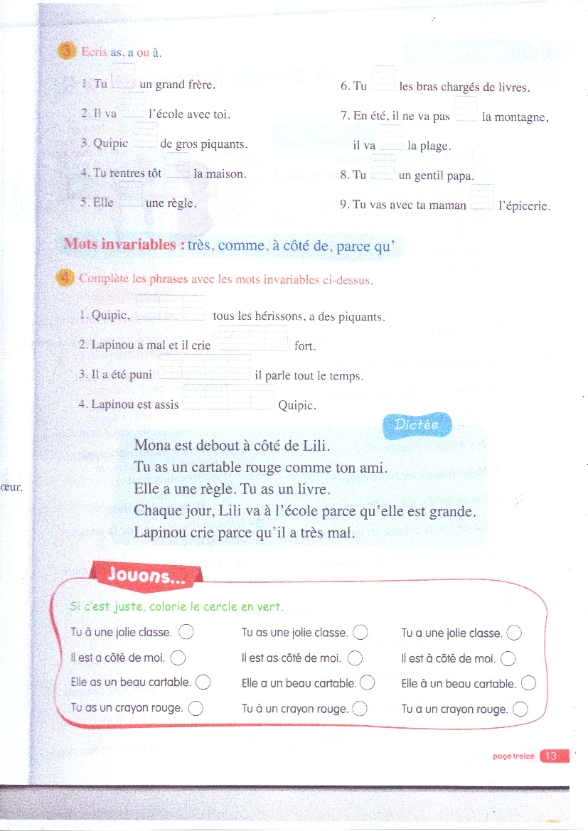 livre la boite au lettre grammaire