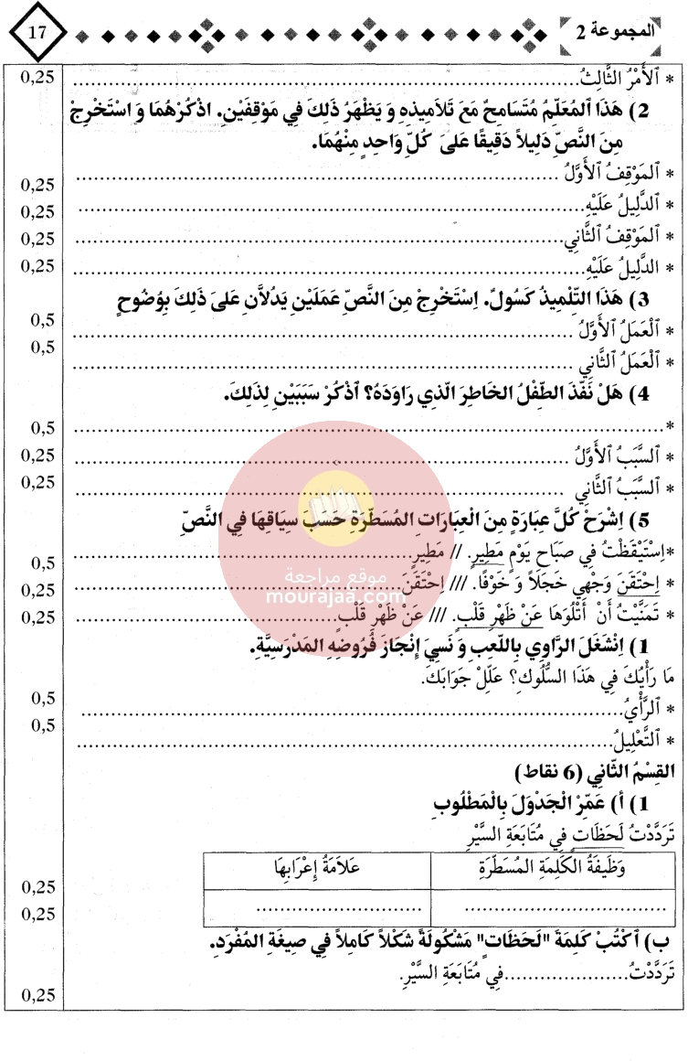 التميز في المناظرات سنة السادسة