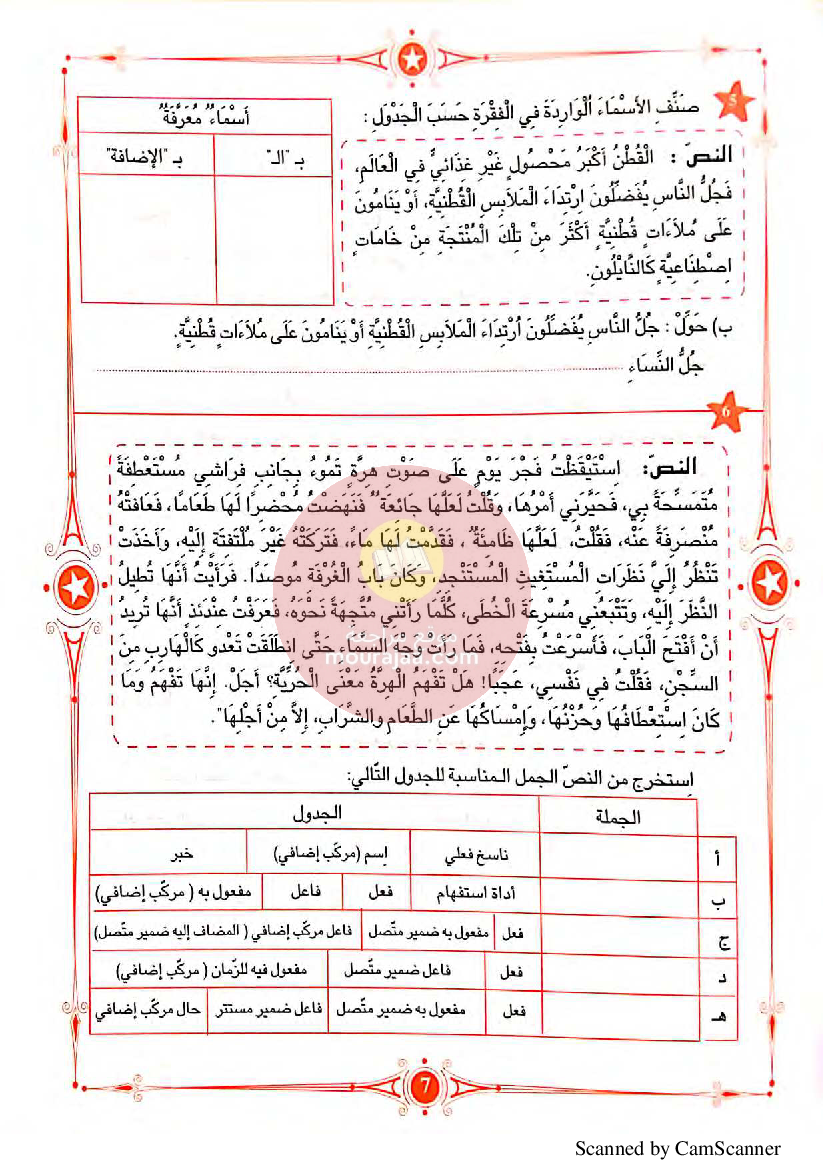 المفيد في اللغة العربية سنة السادسة