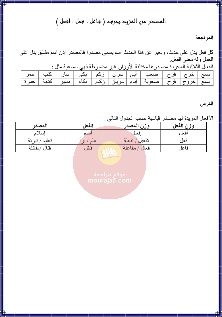 كراس قواعد اللغة سنة 6 الجزء 2