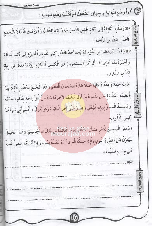 مشروعي في الانتاج- الكتابي سنة 6