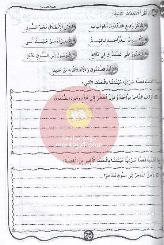 مشروعي في الانتاج- الكتابي سنة 6