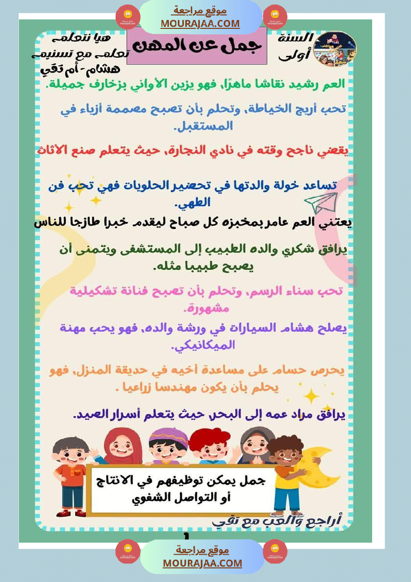 كراس عطلة الربيع سنة اولى الثلاثي الثالث