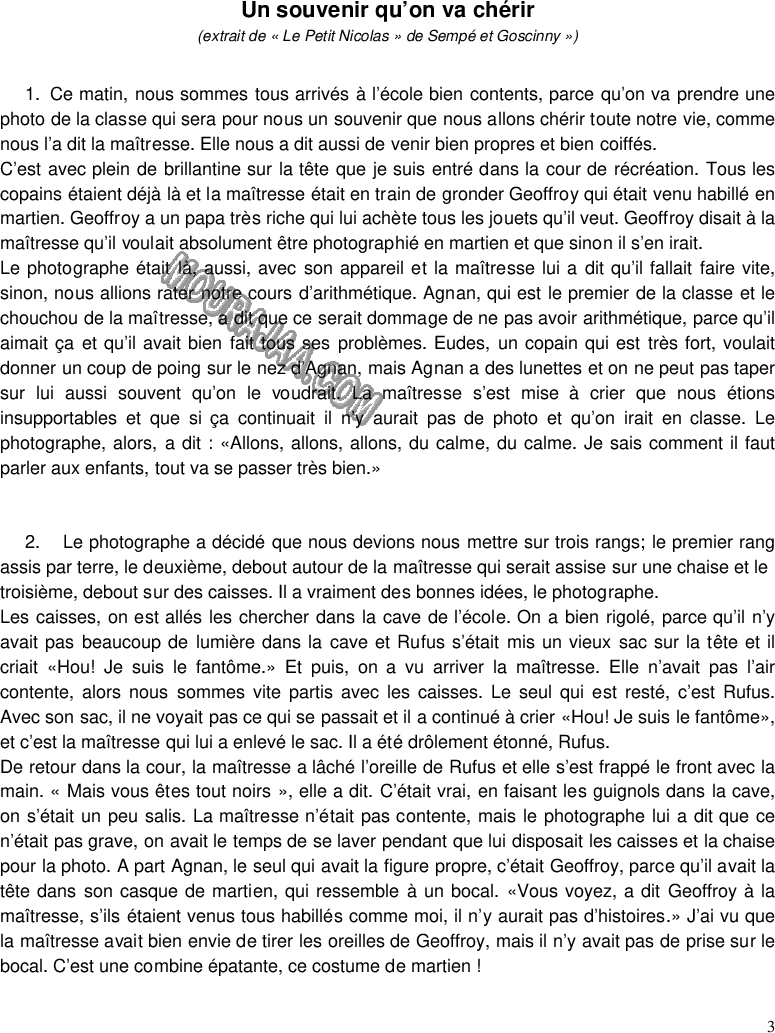 Jeux de lecture pour les 6èmes