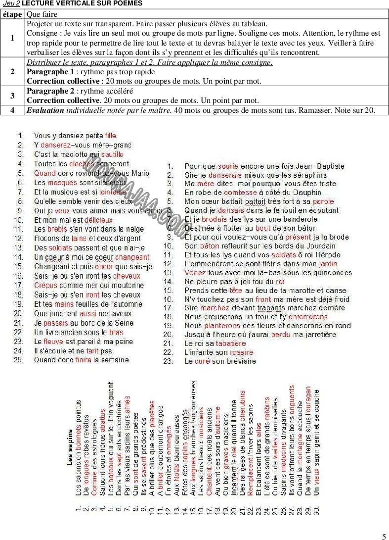 Jeux de lecture pour les 6èmes