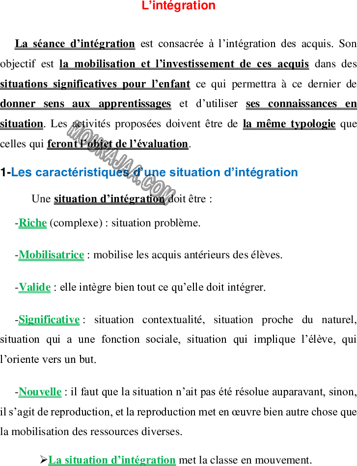 Planification de lunite 2 3ème année 