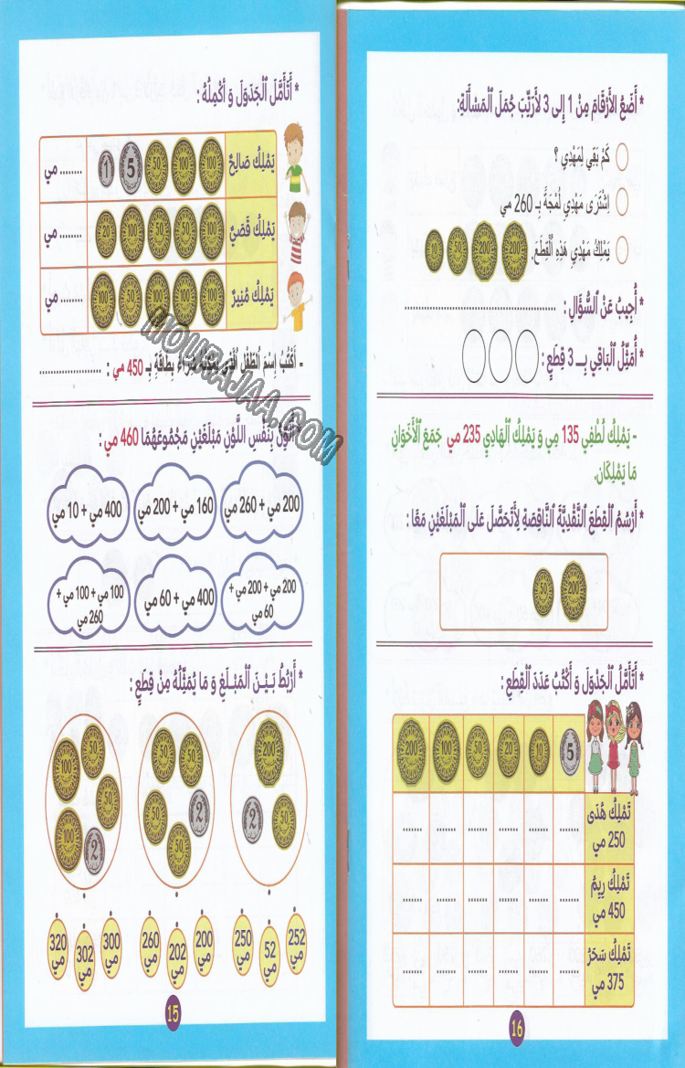 اكتشف و اتعلم القطع النقدية سنة2