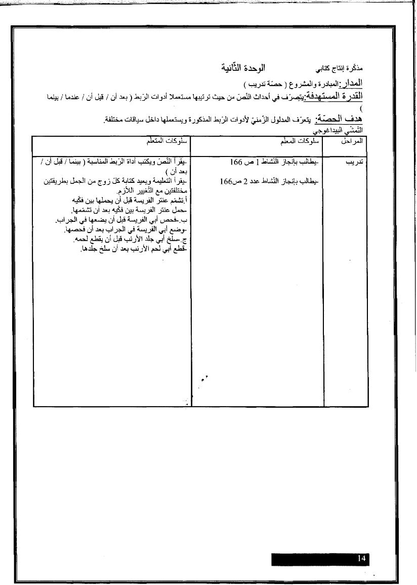 مذكرات كافة الوحدات عربية سنة ثالثة