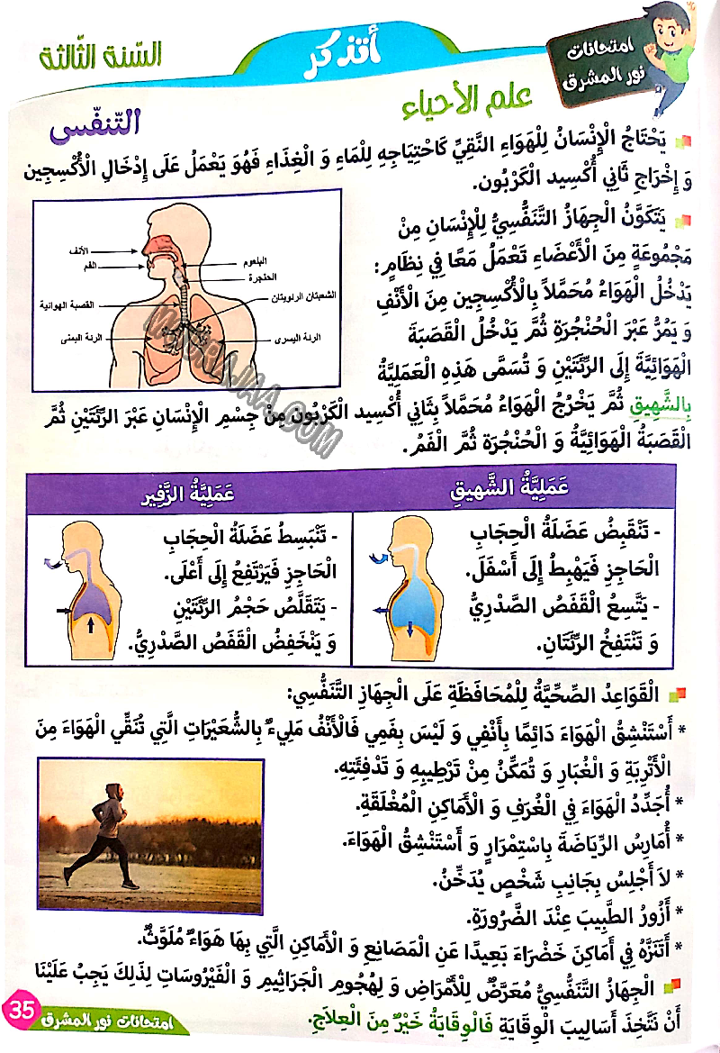 نور المشرق الامتحانات سنة 3 السداسي الثاني