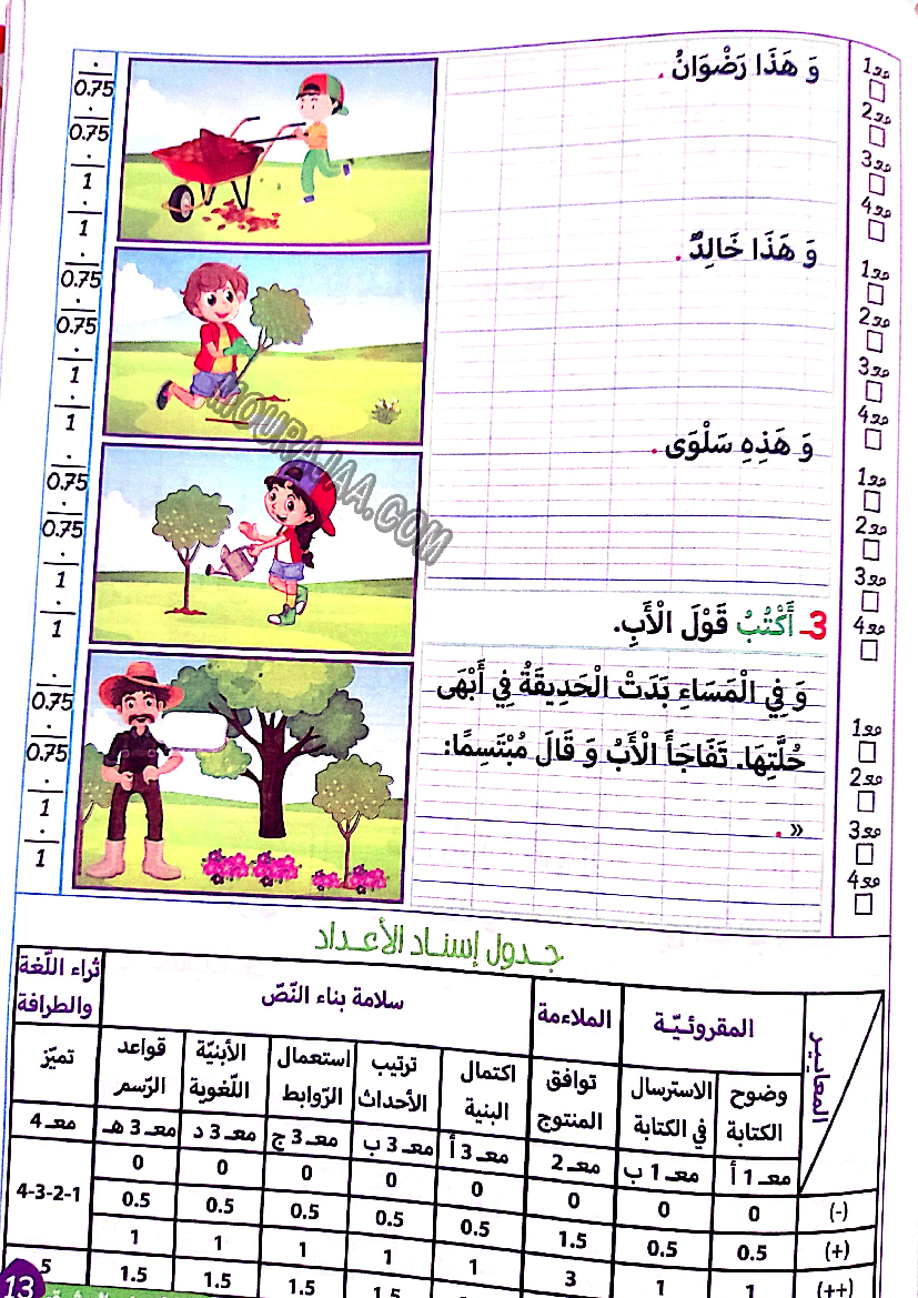 نور المشرق الامتحانات سنة أولى السداسي الثاني