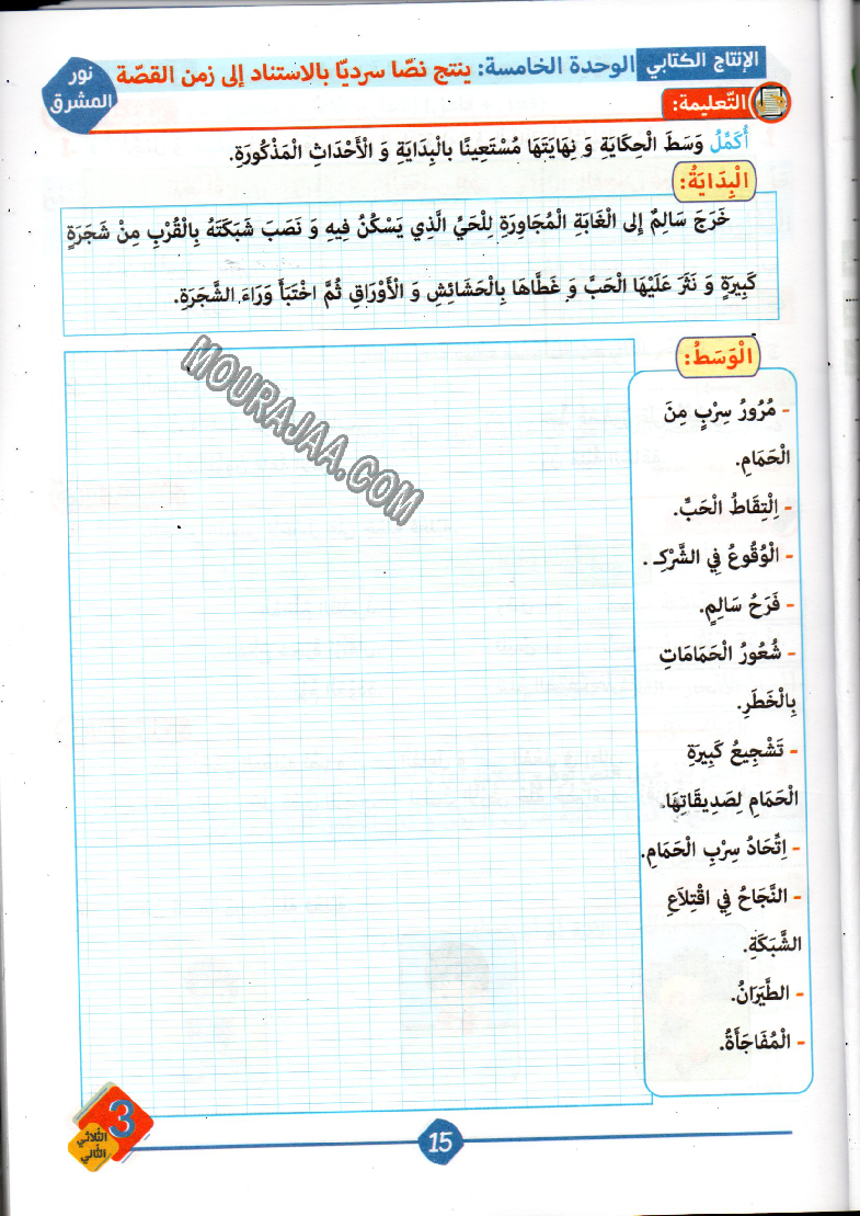 نور المشرق سنة ثالثة الثلاثي الثاني