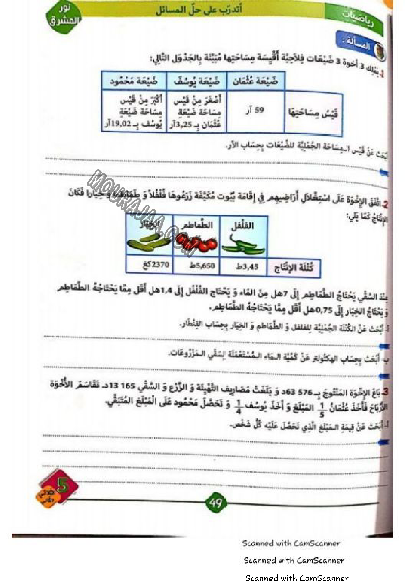 نور المشرق سنة خامسة الثلاثي الثاني