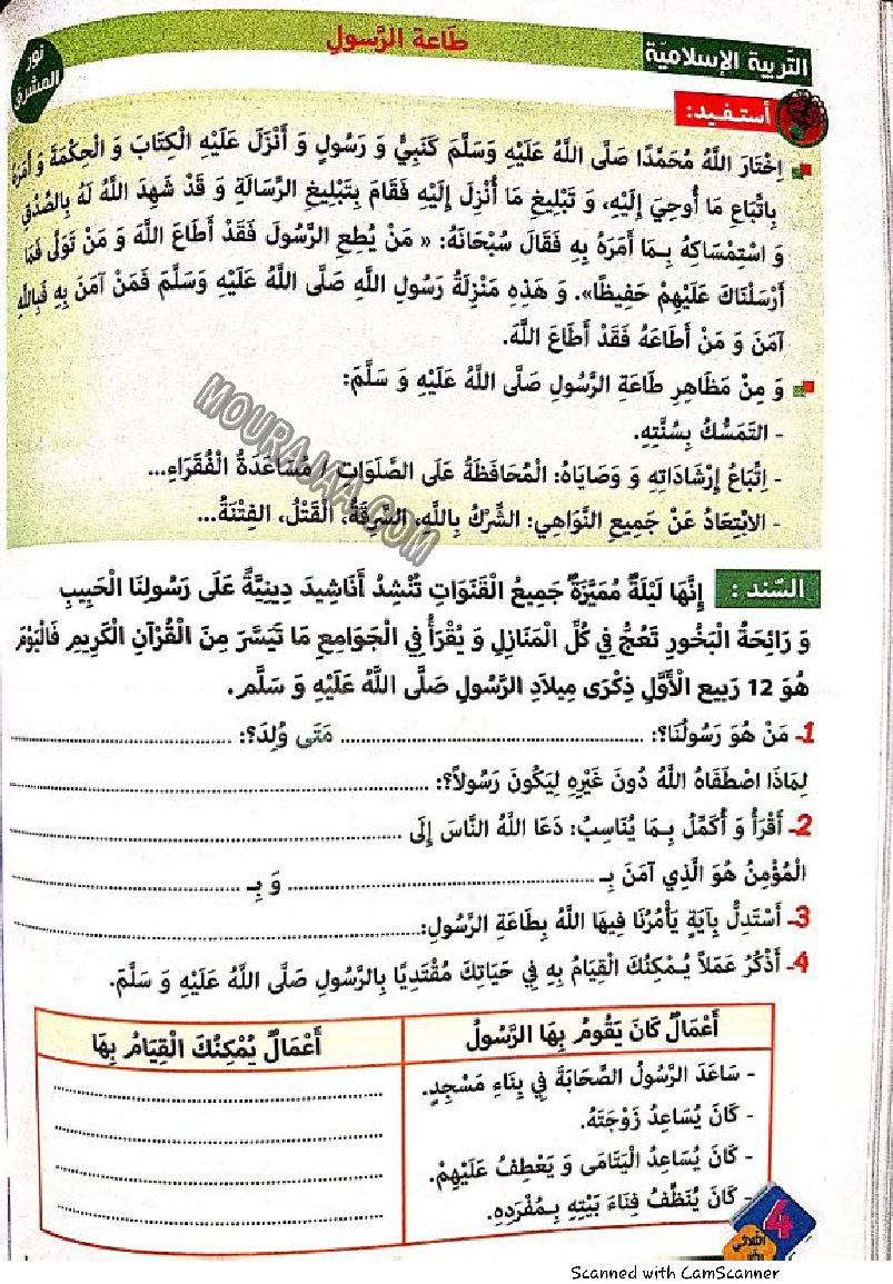 نور المشرق سنة رابعة الثلاثي الثاني