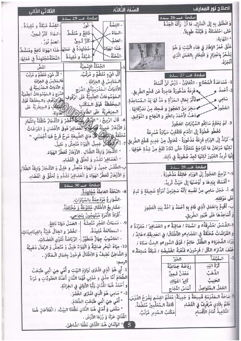 نور المعارف سنة ثالثة ثلاثي ثاني