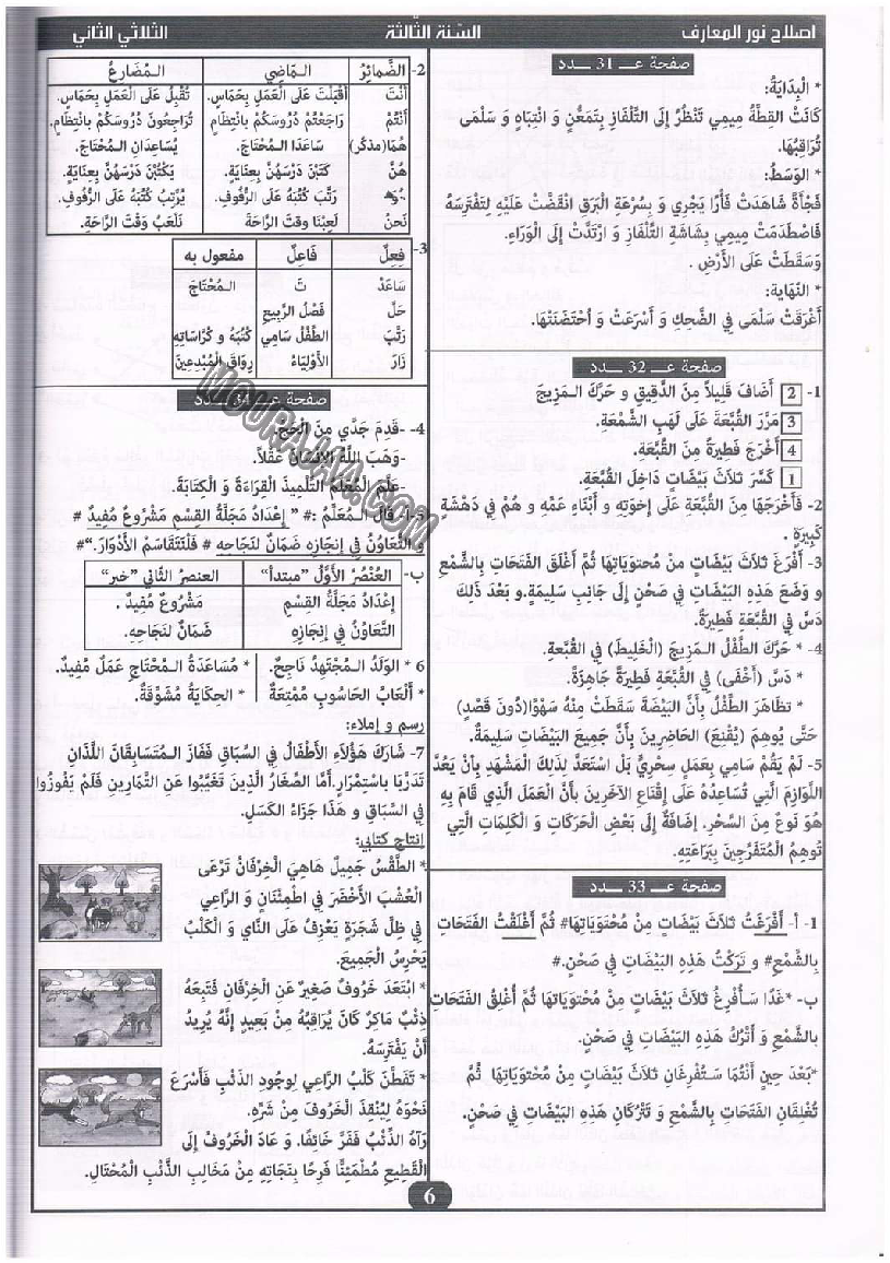 نور المعارف سنة ثالثة ثلاثي ثاني