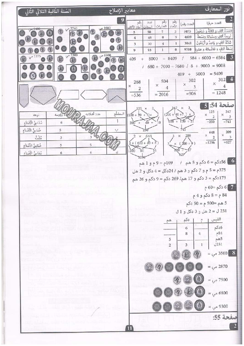 نور المعارف سنة ثالثة ثلاثي ثاني