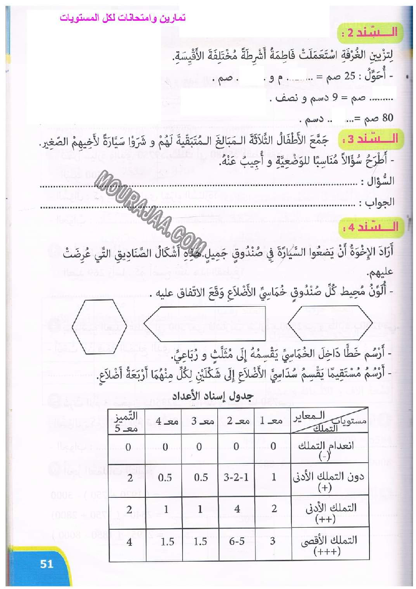 نور المعارف سنة ثالثة ثلاثي ثاني